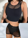 🖤ZASUWA Female Sexy Faux Leather Fishnet Micro Hot Shorts