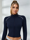 Zipper Thumbhole Long Sleeves