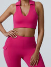 ZASUWA Female Big U Collar Deep-V Pocket Tracksuit