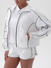 Contrast Color Zipper Pocket Casual Loose Quick Dry Jackets