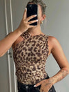 ZASUWA Female Sexy Leopard Print Bodysuit