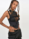 ZASUWA Female Sexy Hollow Out Mesh Splicing Sports Bras