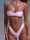 ZASUWA Female Sexy Solid Color Backless Bikini Set