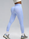 ZASUWA Female Leopard Print Solid Color Quick Dry Leggings