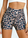 Leopard Deep V Back Scrunch Bum Shorts