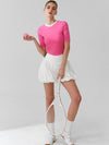 ZASUWA Female Stripe Fluffy Tennis Skirts Suit