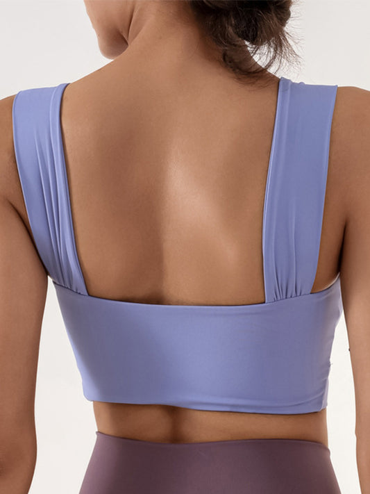 ZASUWA Female Twist Hollow Out Backless Sports Bras