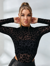 Mesh-Body mit Leopardenmuster