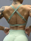ZASUWA Female Folds Cutout Cross Back Sports Bras