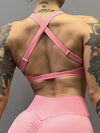 ZASUWA Female Folds Cutout Cross Back Sports Bras