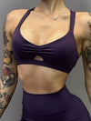 ZASUWA Female Folds Cutout Cross Back Sports Bras