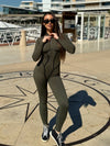 ZASUWA Female Trendy Zipper Peach Booty Jumpsuit
