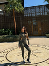 ZASUWA Female Trendy Zipper Peach Booty Jumpsuit