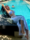 ZASUWA Female Sexy Solid Color with Metal 3 Pieces Bikini Set