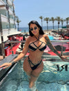 ❤ZASUWA Female Sexy Mesh Halter Adjustable Strap Beach Bikini Set
