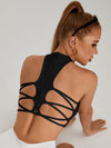 ZASUWA Female Sexy Mesh Cross Back Quick Dry Sports Bras