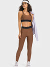 ZASUWA Female Contrast Color Elastic Tight Push Up Design Leggings