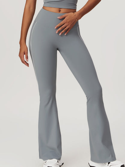 Flare Hip-lift High-waisted Split Pants