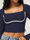 ZASUWA Female Square Collar with Chest Pads Thumbholes Long Sleeves