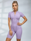 Sexy Backless Zipper Scrunch Bum Romper