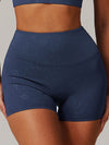ZASUWA Female High-rise Hot Stamping Print Quick Dry Scrunch Bum Booty Shorts