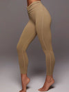 ZASUWA Female Solid Color Unique Folds V Shape Waist Leggings