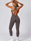 Zipper Cutout Scrunch Bum Jumpsuit
