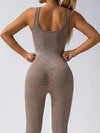 ZASUWA Female Denim Lace-up Ribbed Jumpsuit
