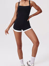 ZASUWA Female Contrast Color Cross Back Backless Romper