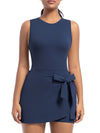 ZASUWA Female Solid Color 2 in 1 Design Quick-dry Dress