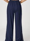 ZASUWA Female Casual Loose Contrast Color Stripe High-rise Pants