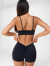 ZASUWA Female Hollow Out U-collar Scrunch Bum Romper