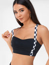 ZASUWA Female Chessboard V Shaped-waist Leggings