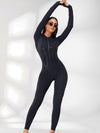 ZASUWA Female Trendy Zipper Peach Booty Jumpsuit