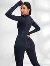 ZASUWA Female Trendy Zipper Peach Booty Jumpsuit