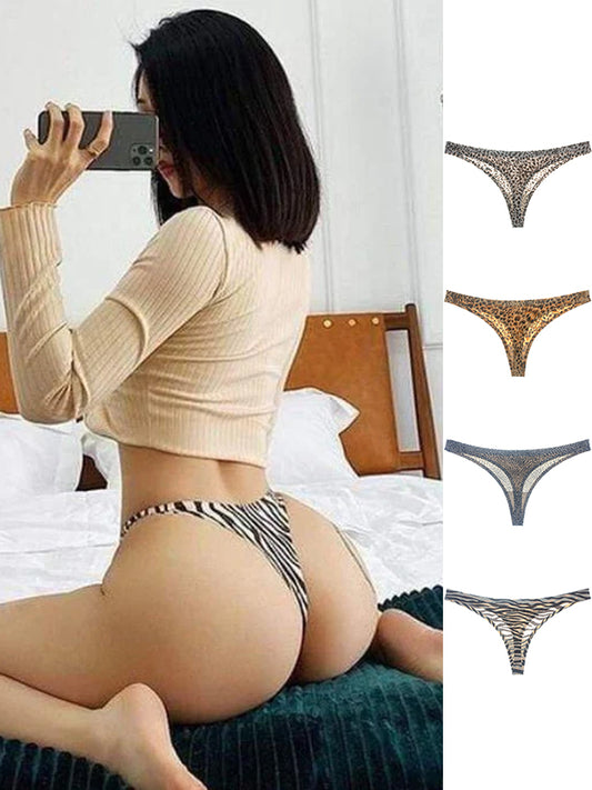 ZASUWA Female Animal Print One Piece Sports Thong