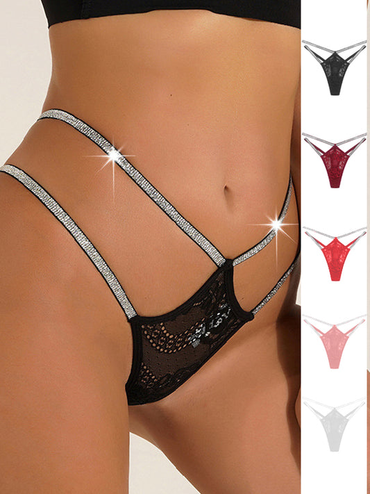 ZASUWA Female Diamond Lace Hollow Out Panties