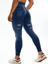 Faux Denim Pocket Leggings