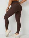 ZASUWA Female High-waisted Adjustable Strap Solid Color Elastic Tight Basic Yoga Leggings