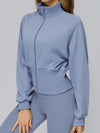 ZASUWA Female Zipper Stand Up Collar Windproof Jacket
