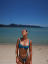 ZASUWA Female Sexy Folds Solid Color Bikini Set