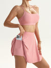 ZASUWA Female Solid Color 2 in 1 Quick Dry Skirts Suit