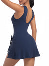 ZASUWA Female Solid Color 2 in 1 Design Quick-dry Dress