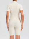 ZASUWA Female Zipper Stand Collar Jumpsuit