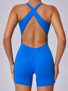 ZASUWA Female Lace-up Cross Back Romper