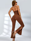 ZASUWA Female Halter Split Flare Jumpsuit