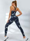 ZASUWA Female Hot Tie-dye Cross Back Jumpsuit