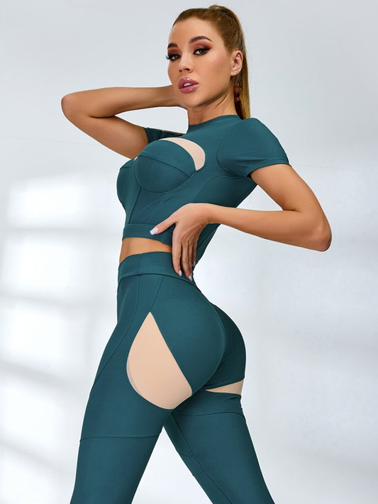 ❤ZASUWA Female Unique Cutout Mesh Tracksuit