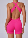 ZASUWA Female Lace-up Cross Back Romper