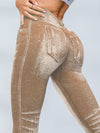 ZASUWA Female Deep V Back Denim Scrunch Bum Leggings